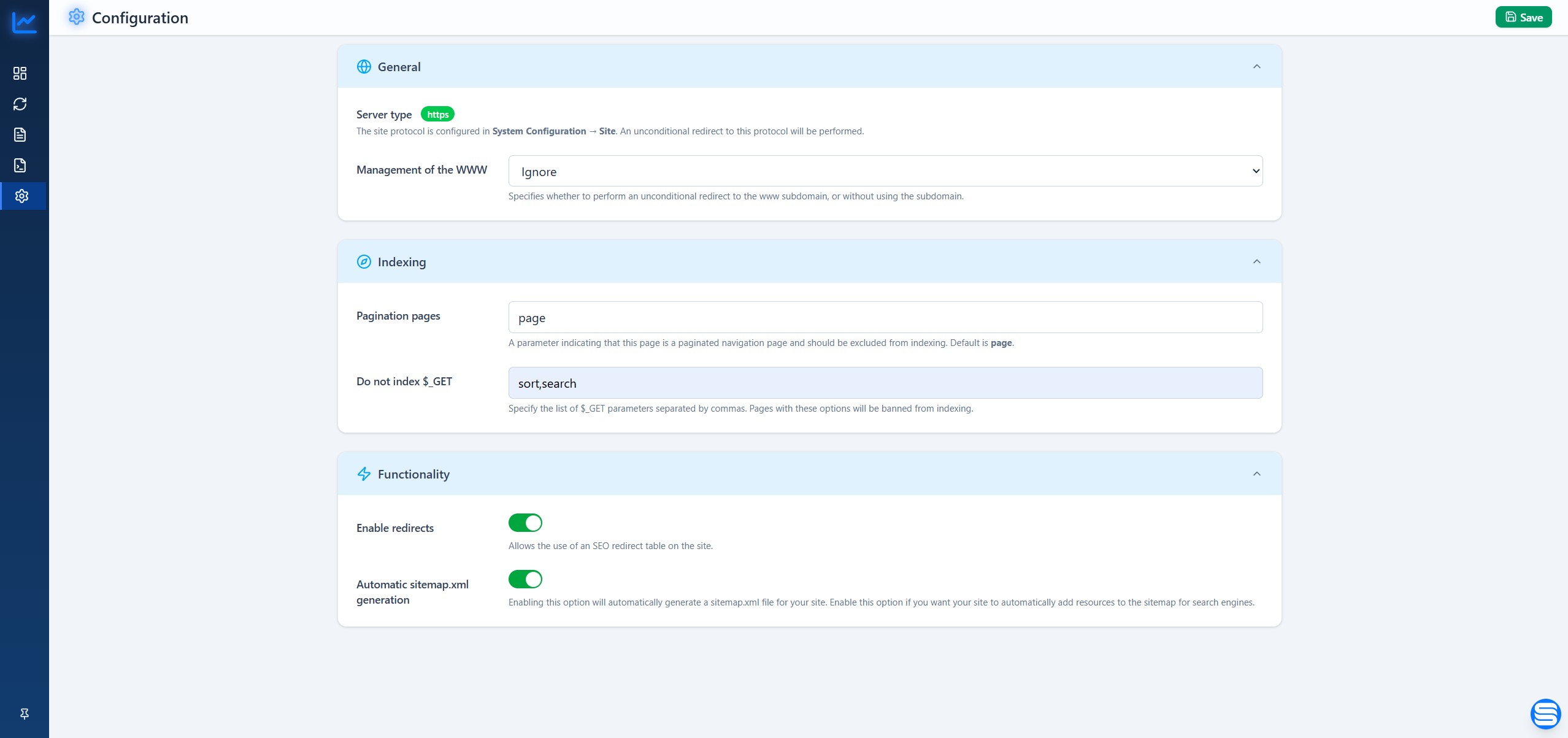 Configure